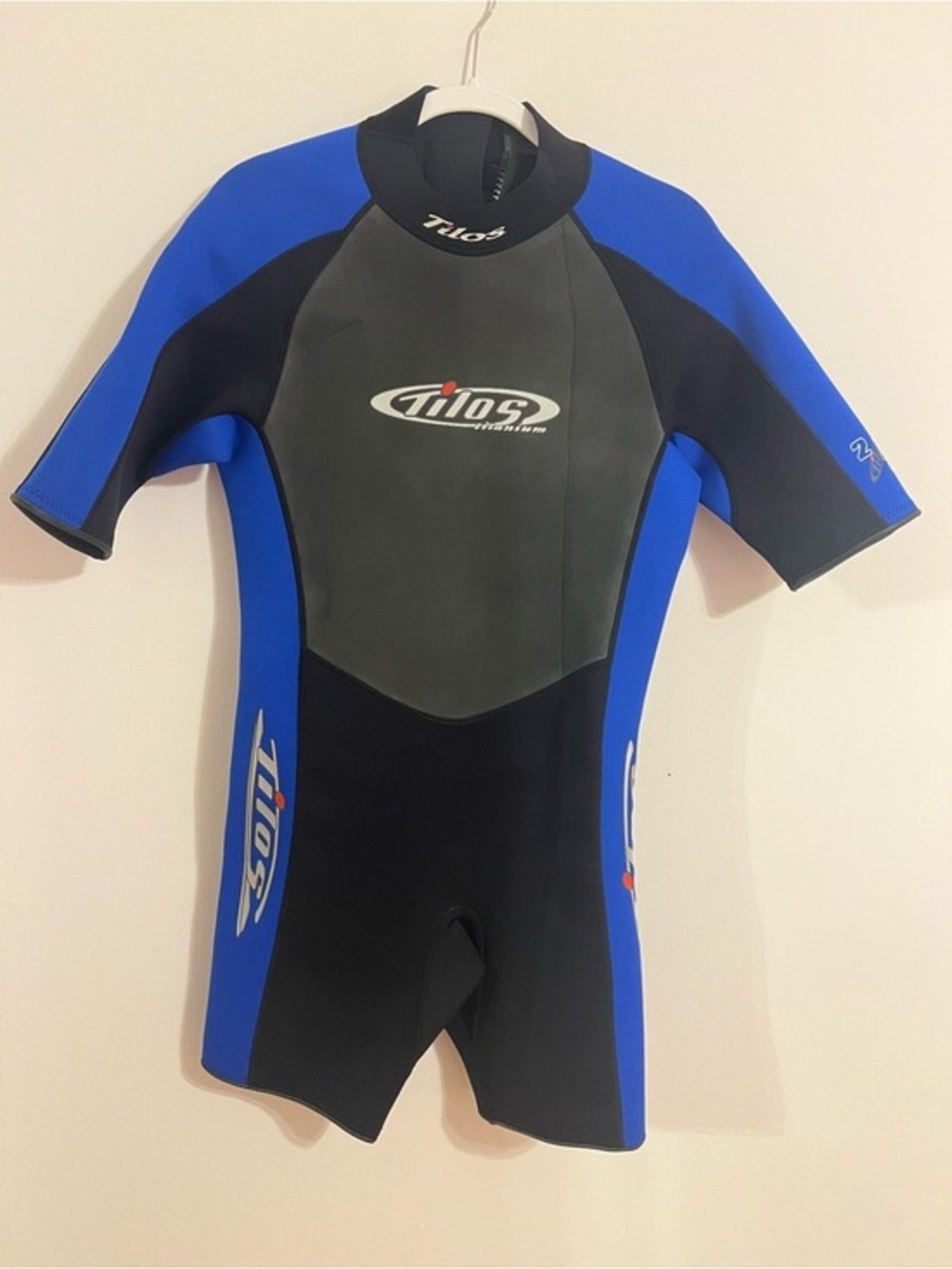 Tilos Men’s Shorty Rash Guard Wetsuit - Blue/Black